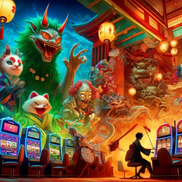 妖怪クエスト： カジノゲームの冒険における日本の神話上の生き物